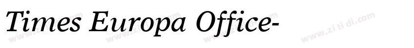 Times Europa Office字体转换